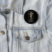 Badge Rond 5 Cm Dancing Skeleton Couple - Romantic Gothic Hallowee (En situation)
