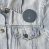 Badge Rond 5 Cm Dandelion encouragement design gris (En situation)