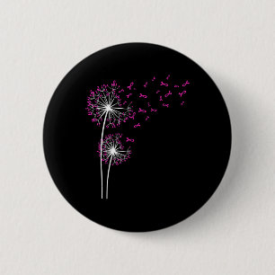 Badge Rond 5 Cm Dandelion Faith Hope Love Cancer du sein Sensibili