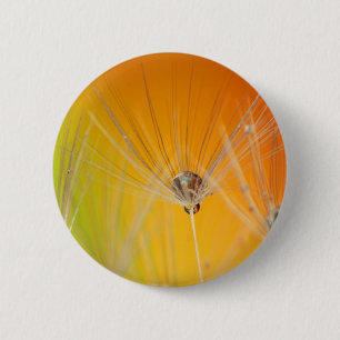 Badge Rond 5 Cm Dandelion Fleurs Destiny Peace Love Art
