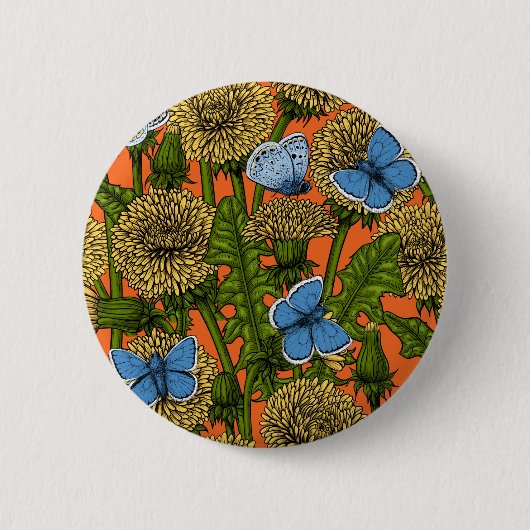 Badge Rond 5 Cm Dandelion medow (Devant)