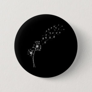 Badge Rond 5 Cm Dandelion Pi Jour Fleur Floral Arbre Math Lover