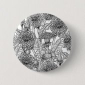 Badge Rond 5 Cm Dandelions, noir et blanc (Devant)