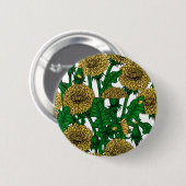 Badge Rond 5 Cm Dandelions sur blanc (Devant & derrière)