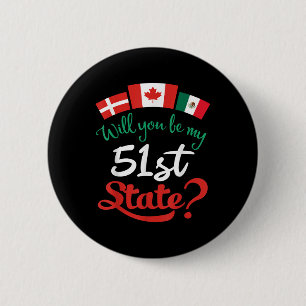 Badge Rond 5 Cm Danemark Canada Mexique Drapeaux Serez-vous ma 51e