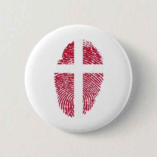 Badge Rond 5 Cm Danemark Drapeau Empreinte Pays Fierté (Devant)