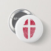 Badge Rond 5 Cm Danemark Drapeau Empreinte Pays Fierté (Devant & derrière)