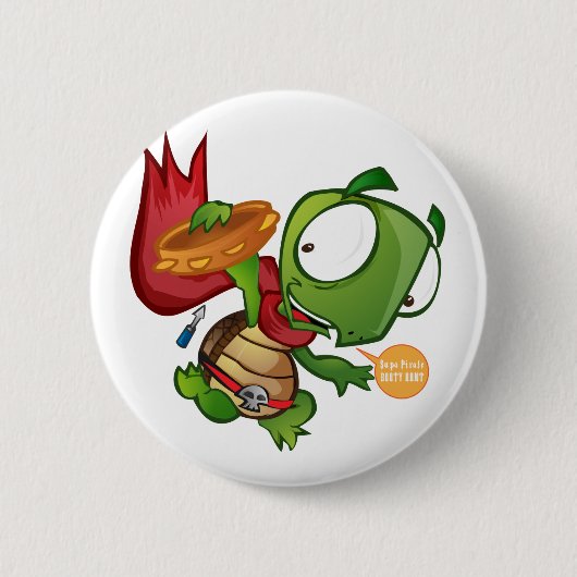 Badge Rond 5 Cm Daniel la tortue (Devant)