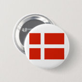 Badge Rond 5 Cm Dannebrog; Drapeau officiel du Danemark (Devant & derrière)