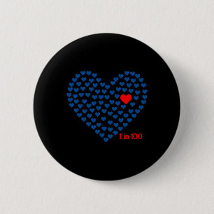 Badge Rond 5 Cm Dans 100 Maladie cardiaque congénitale Congénitale