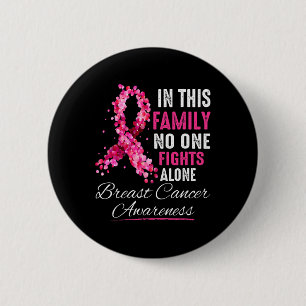 Badge Rond 5 Cm Dans Cette Famille, Personne Ne Lutte Seul Cancer