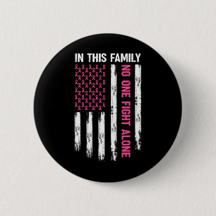 Badge Rond 5 Cm Dans Cette Famille, Personne Ne Lutte Seul Cancer