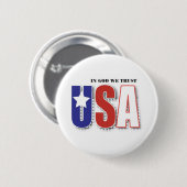 Badge Rond 5 Cm Dans Dieu nous faisons confiance (Devant & derrière)