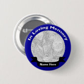 Badge Rond 5 Cm Dans la touche mémoire/bleu affectueux (Devant & derrière)