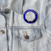 Badge Rond 5 Cm Dans la touche mémoire/bleu affectueux (En situation)