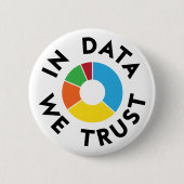 Badge Rond 5 Cm Dans les données, nous faisons confiance à l'insig (Devant)
