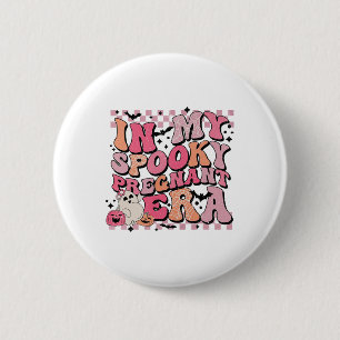 Badge Rond 5 Cm Dans Mon Époque Enceinte Éffrayante Halloween Gros