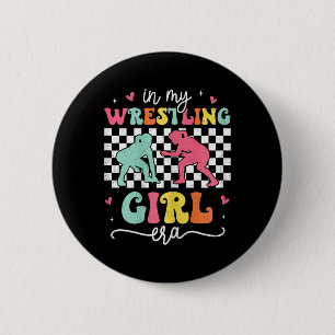 Badge Rond 5 Cm Dans Mon Ere Fille Lutte Super Retro Fier Lutte
