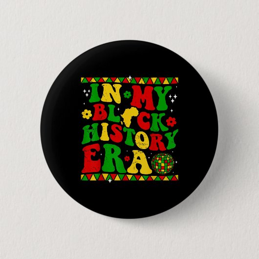 Badge Rond 5 Cm Dans Mon Histoire Noire Époque Hommes Femmes Histo (Devant)