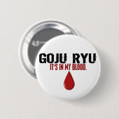 Badge Rond 5 Cm Dans mon sang GOJU RYU (Devant & derrière)