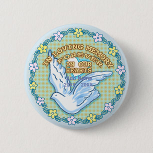 Badge Rond 5 Cm Dans Notre Mémorial Des Coeurs