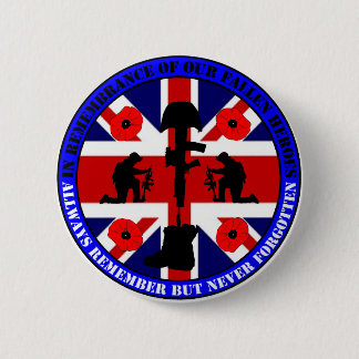 Badge Rond 5 Cm Dans Remembrance of our our our, UK Héroes