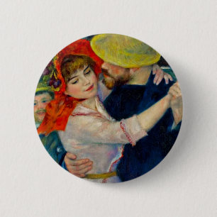 Badge Rond 5 Cm Danse à Bougival Pierre Renoir