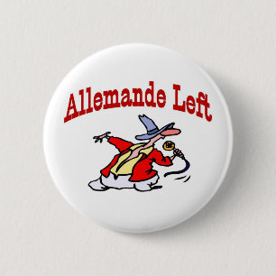 Badge Rond 5 Cm Danse carré, Allemande Gauche