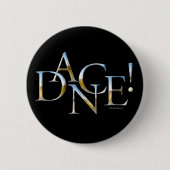 Badge Rond 5 Cm Danse ! (Chrome) (Devant)