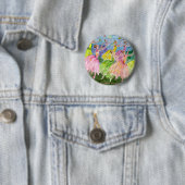 Badge Rond 5 Cm Danse de casse-noix des fleurs (En situation)