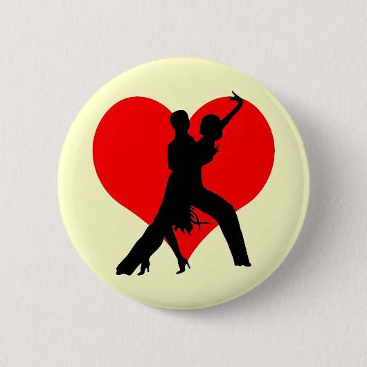 Badge Rond 5 Cm Danse de coeur (Devant)