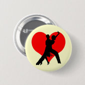 Badge Rond 5 Cm Danse de coeur (Devant & derrière)