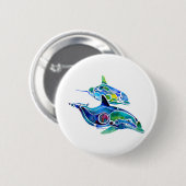 Badge Rond 5 Cm Danse de dauphin (Devant & derrière)