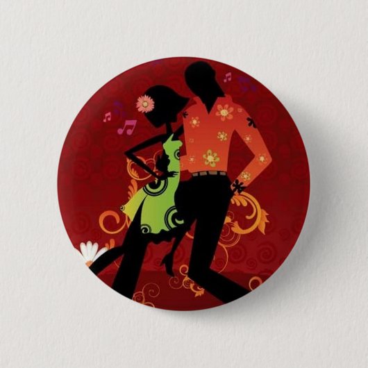 Badge Rond 5 Cm Danse de Salsa (Devant)