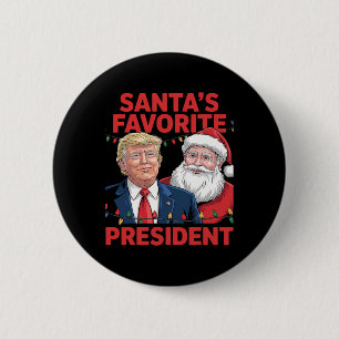 Badge Rond 5 Cm Danse de Santa Trump, le président préféré du Père