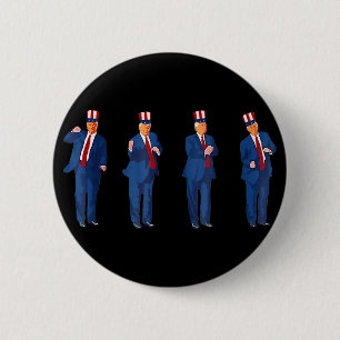 Badge Rond 5 Cm Danse de Trump 4 juillet Trump 2025 _1