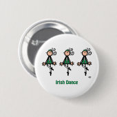 Badge Rond 5 Cm Danse d'Irlandais (Devant & derrière)