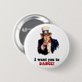 Badge Rond 5 Cm Danse drôle (Devant & derrière)