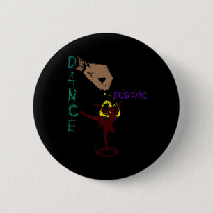 Badge Rond 5 Cm Danse extatique Llerina Danseuse en tutu en danse 