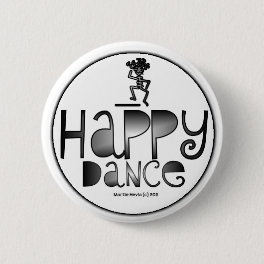 Badge Rond 5 Cm Danse heureuse - un mot positif (Devant)