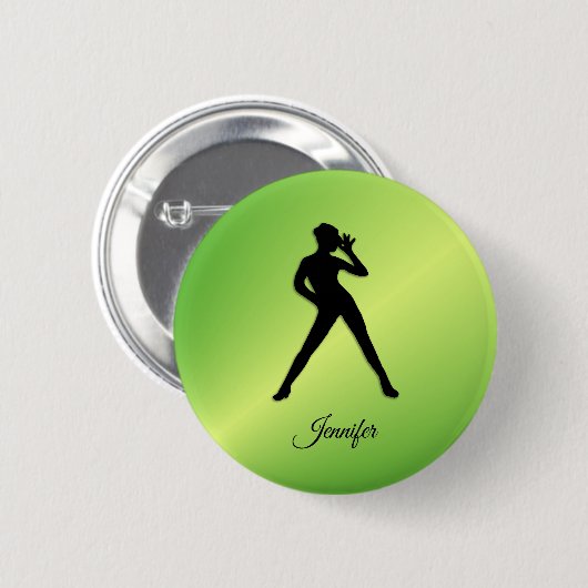 Badge Rond 5 Cm Danse moderne avec nom (Devant & derrière)