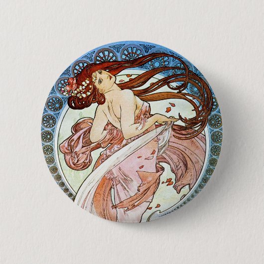 Badge Rond 5 Cm Danse, Mucha (Devant)