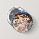 Badge Rond 5 Cm Danse, Mucha (Devant & derrière)