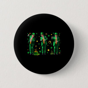Badge Rond 5 Cm Danse Trump St. Patrick's Day , Uni-adultes, Noir