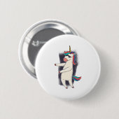 Badge Rond 5 Cm Danse Unicorne Floss (Devant & derrière)