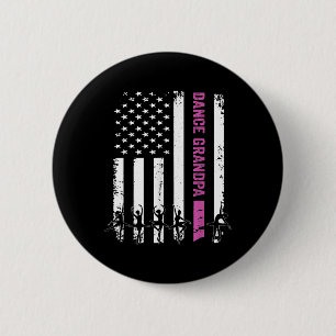 Badge Rond 5 Cm Danser vintage Grandpa Drapeau Usa Love Danser