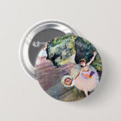 Badge Rond 5 Cm Danseur avec un bouquet de fleurs d'Edgar Degas (Devant & derrière)