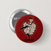 Badge Rond 5 Cm Danseur de cancan (Devant & derrière)