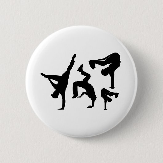 Badge Rond 5 Cm danseur de hip hop (Devant)
