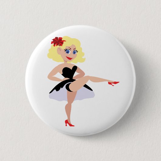 Badge Rond 5 Cm Danseur d'oscillation (Devant)